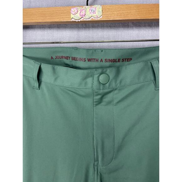 Rhone Commuter Pants Mens 35x31 Green Stretch Golf Performance Tapered Tech - Picture 2 of 7